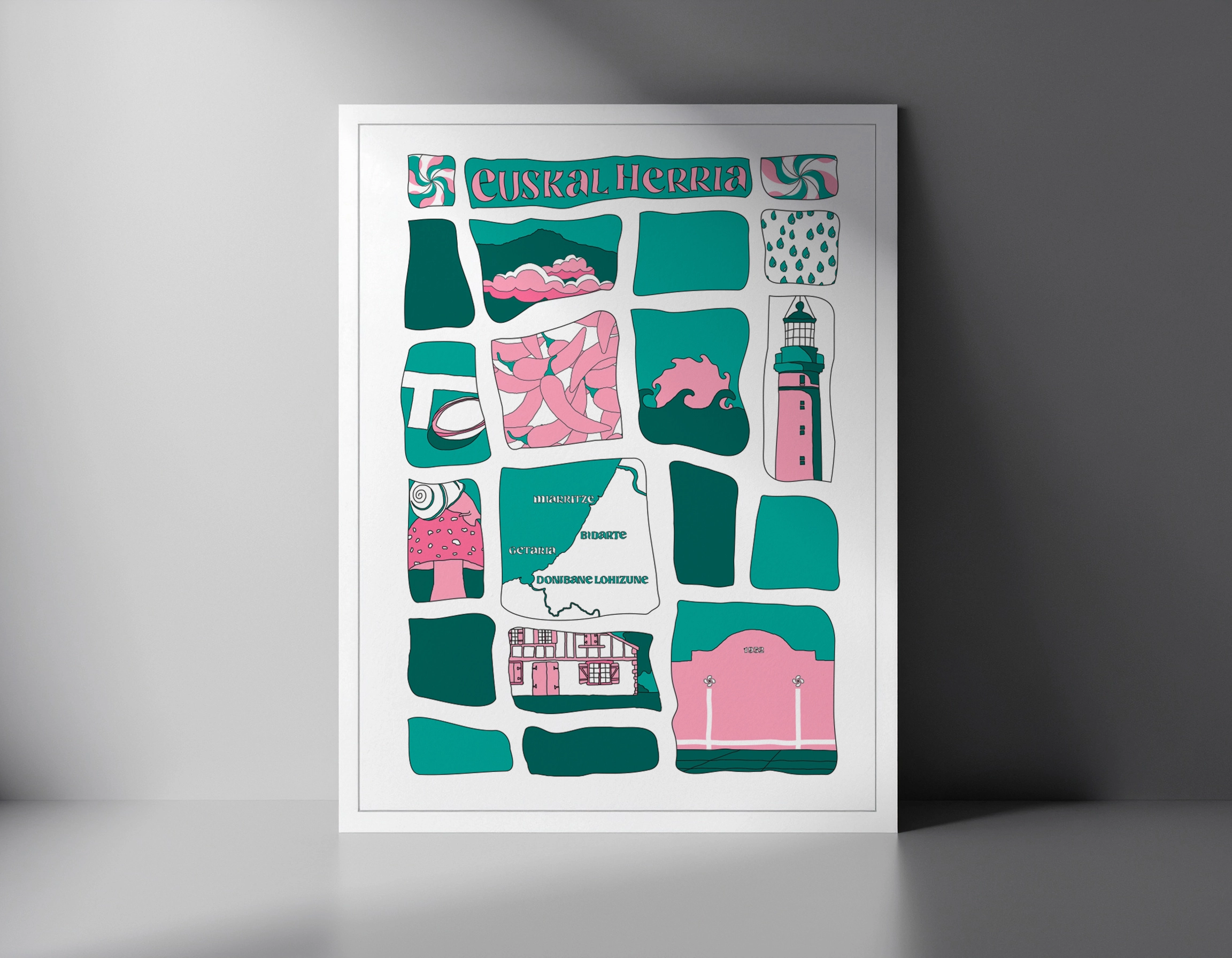 Affiche A3 illustrée graphiste Marseille studio yh