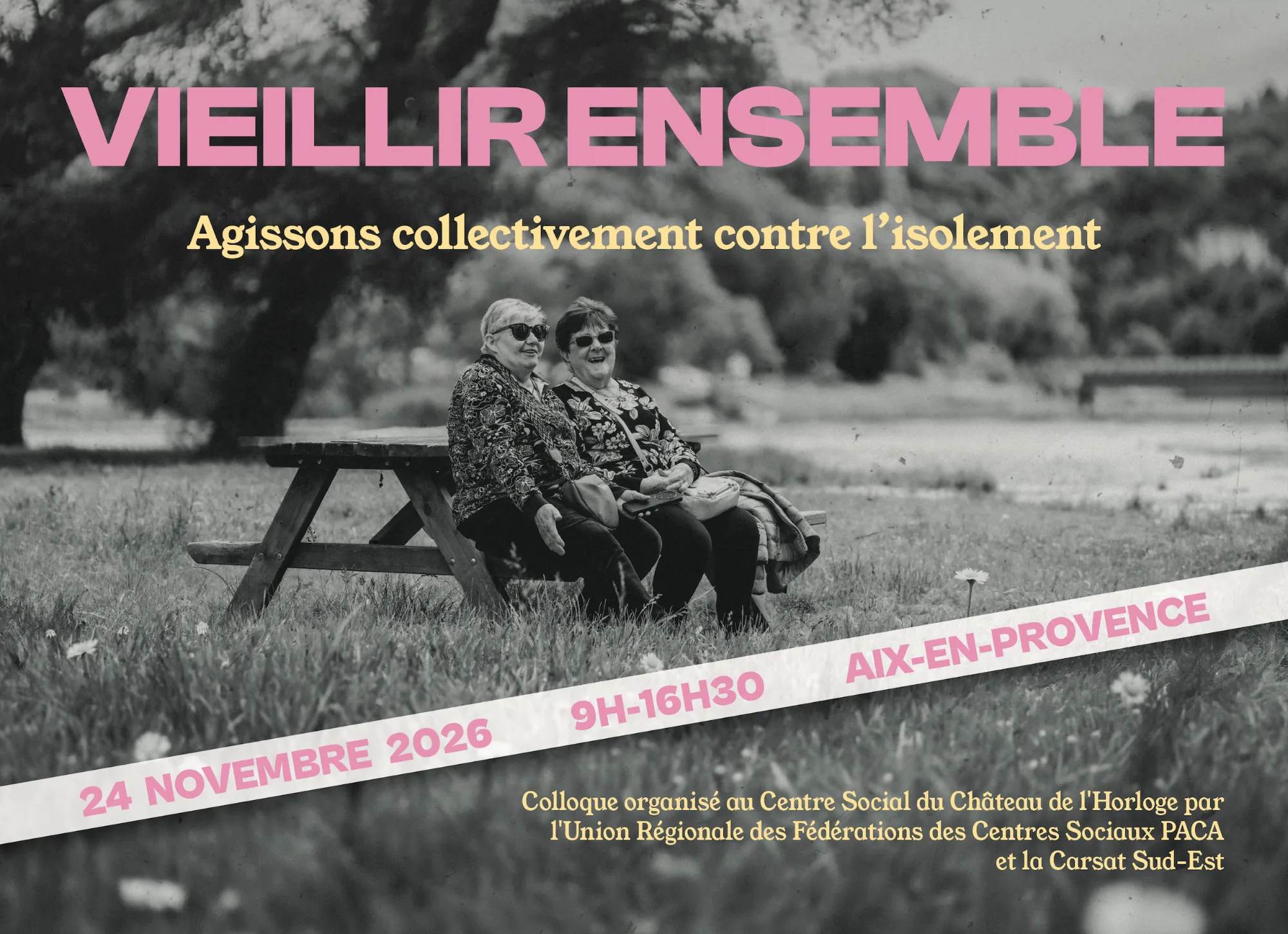 Save the Date du colloque Vieillir Ensemble diffusé par courriel — studio yh, graphiste Marseille